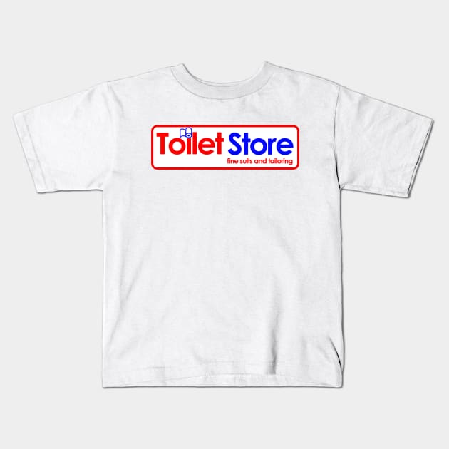 Toilet Store: Fine Suits and Tailoring Kids T-Shirt by Meta Cortex